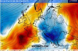 Prihaja velik temperaturni obrat: Evropa bo razdeljena na dva dela