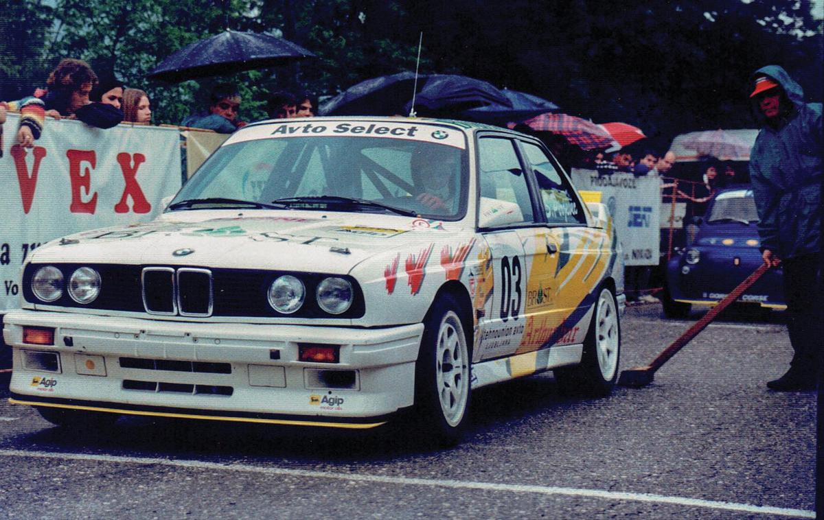 BMW M3 Stojan Pirjevec | Stojan Pirjevec v devetdesetih letih na štartu gorske dirke v Grgarju | Foto Arhiv AMD Gorica