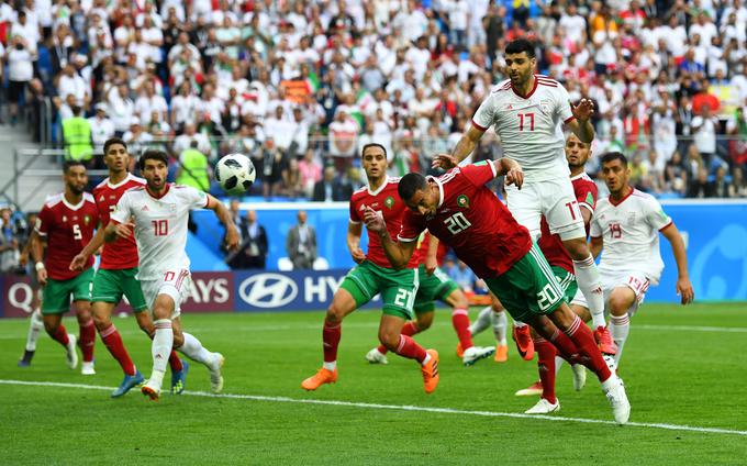 Maroko je v prvem nastopu na SP 2018 izgubil proti Iranu. | Foto: Reuters
