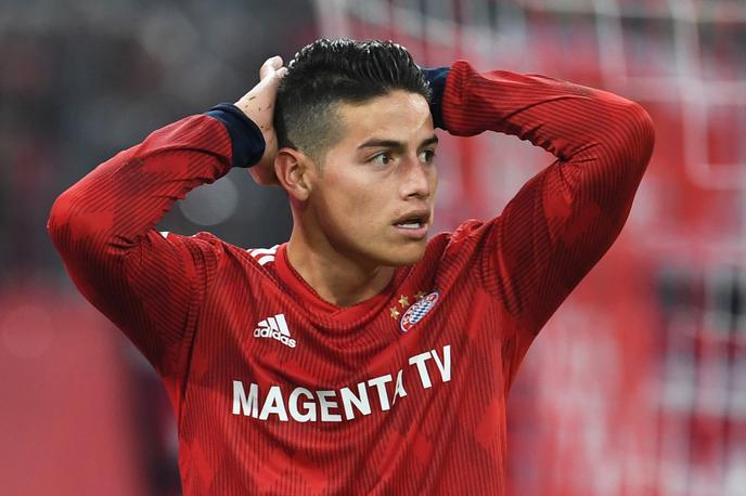 James Rodriguez Bayern | James Rodriguez si je na torkovem treningu poškodoval vezi levega kolena. | Foto Reuters