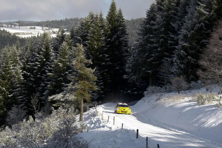Zasnežene ceste na reliju Monte Carlo leta 2010, ki sta ga Andrej Jereb in Miran Kacin (peugeot 207 S2000) končala kot deseta skupno. | Foto: Reuters