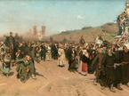 Slika Ilje Repina o verski procesiji v okolici Kurska v 80. letih 19. stoletja