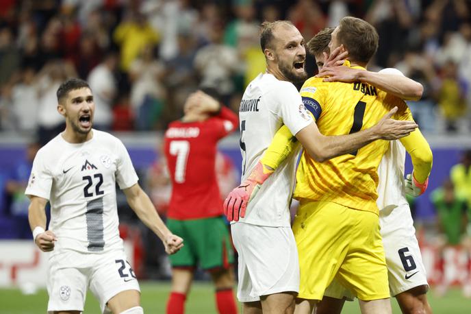 Slovenija Portugalska | Trenutek nepopisne sreče slovenske reprezentance, ko je Jan Oblak ubranil enajstmetrovko Cristianu Ronaldu. | Foto Reuters