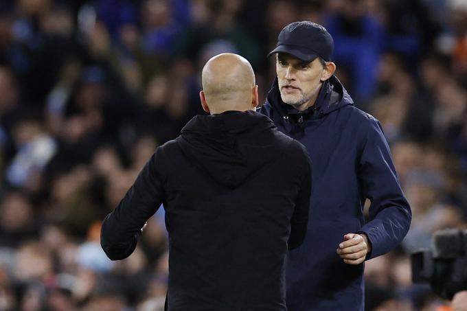 Josep Guardiola se je Thomasu Tuchlu maščeval za poraz v finalu lige prvakov (2021), ko je Nemec vodil Chelsea. | Foto: Reuters