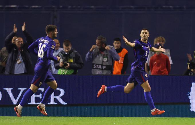 Andrej Kramarić je sredi drugega polčasa povišal vodstvo Hrvaške proti Škotski na 2:1.  | Foto: Reuters