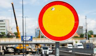 Dunajska cesta v Ljubljani zaradi del zaprta