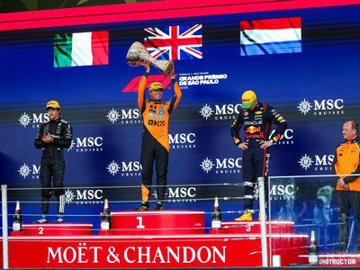 Nešportna poteza člana tekmečeve ekipe ob slavju Landa Norrisa