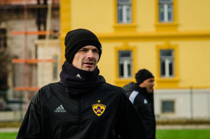 Nekoliko slabše volje je bil verjetno Milivoje Novaković, ki je rahlo zbolel, a se je na treningu vseeno pojavil. | Foto: Matjaž Vertuš