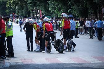 Padec že na ogledu trase kronometra Gira v Tirani #foto