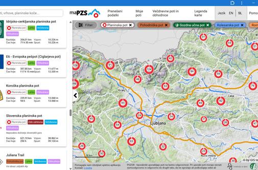 Naval ljubiteljev gora na maPZS ohromil aplikacijo