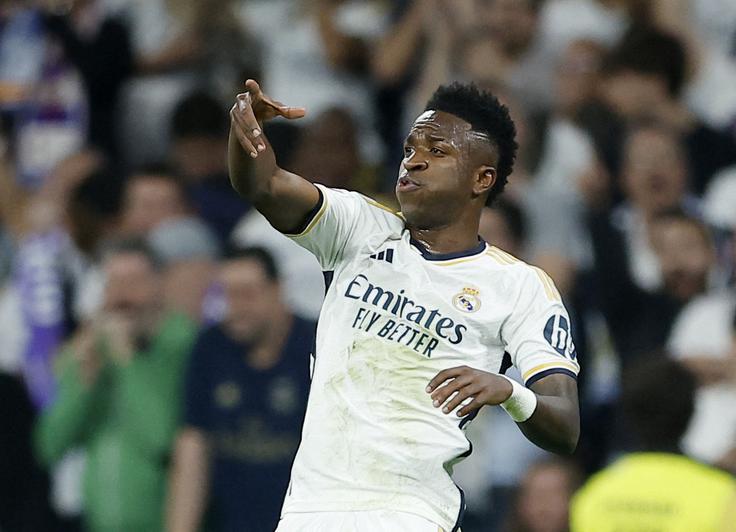 Vinicius Junior je izenačil z bele točke. | Foto: Reuters