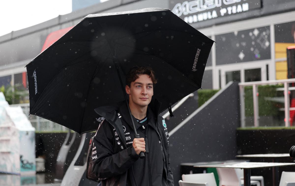 Vegas George Russell | Dirkače je v Las Vegasu pričakovalo neobičajno mrzlo in deževno vreme. | Foto Reuters