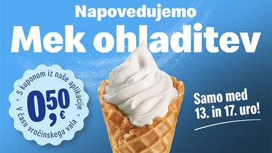 Ob prvem letošnjem vročinskem valu McDonald's predstavlja "Mek ohladitev"