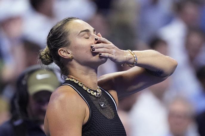 Arina Sabalenka | Arina Sabalenka ostaja v igri za tretji zaporedni naslov na OP ZDA. | Foto Reuters