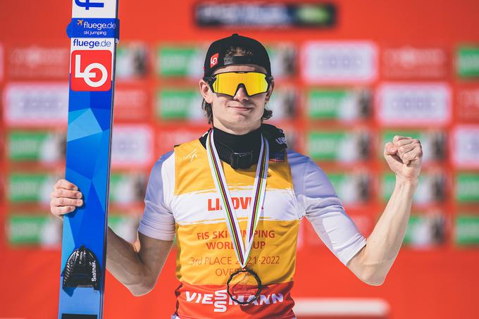 Marius Lindvik je zmagovalec zadnje tekme sezone. | Foto: Grega Valančič/Sportida