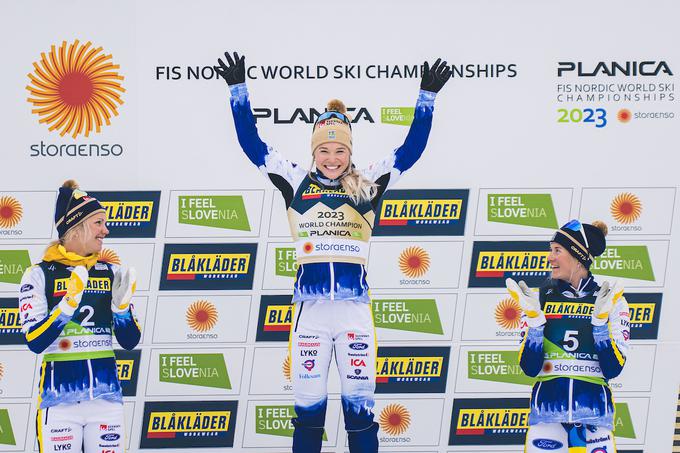 Pri tekačicah so se na prva tri mesta uvrstile Švedinje. | Foto: Grega Valančič/Sportida