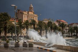 Split, Hrvaška, burja, poplava