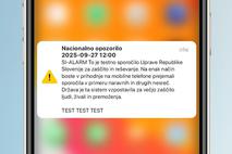 testno sporočilo SI-alarm