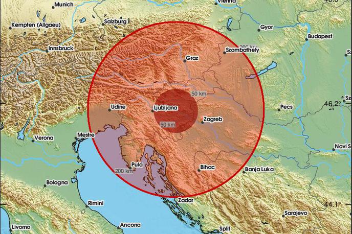 potres, Dolenjska | Treslo se je nekaj sekund, so povedali uporabniki EMSC. | Foto EMSC