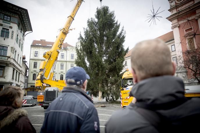 Novoletna smreka v Ljubljani Prešernov trg | Foto Ana Kovač