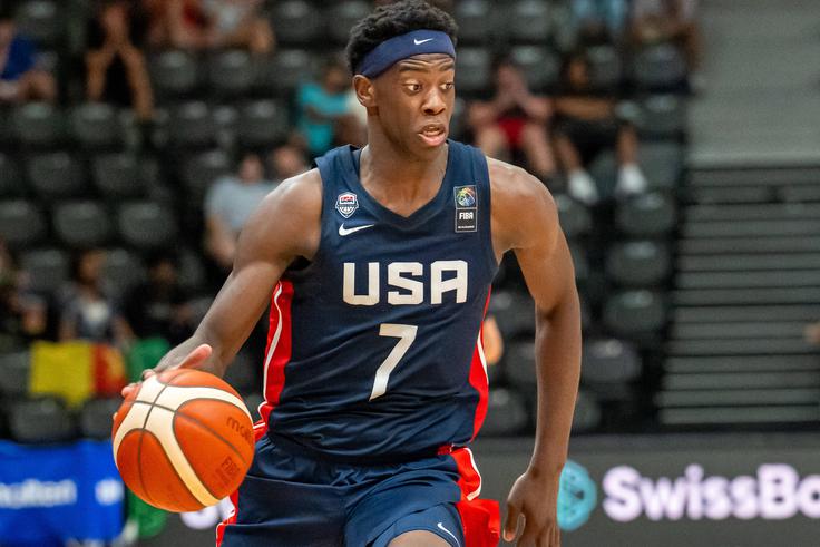 AJ Dybantsa bo na letošnjem naboru lige NBA prvi izbor. Njegov prihodek zadnje leto na univerzi pa je šel v višave. | Foto: Guliverimage