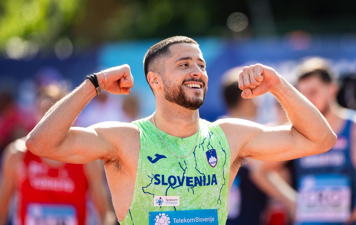 atletika, ekipno evropsko prvenstvo, Filip Jakob Demšar | Svežepečeni slovenski rekorder Filip Jakob Demšar je znova tekem pod 14 sekundami. | Foto Jure Banfi