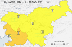 Pozor: Arso prižgal alarm