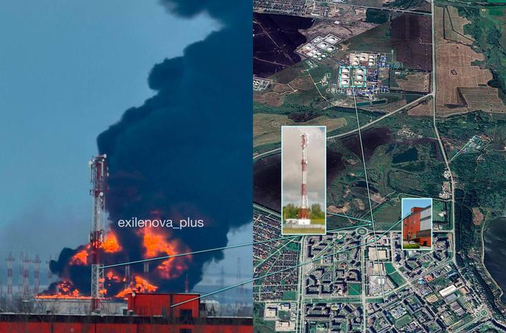 napad na črpališče v Rusiji | Foto: omrežje X