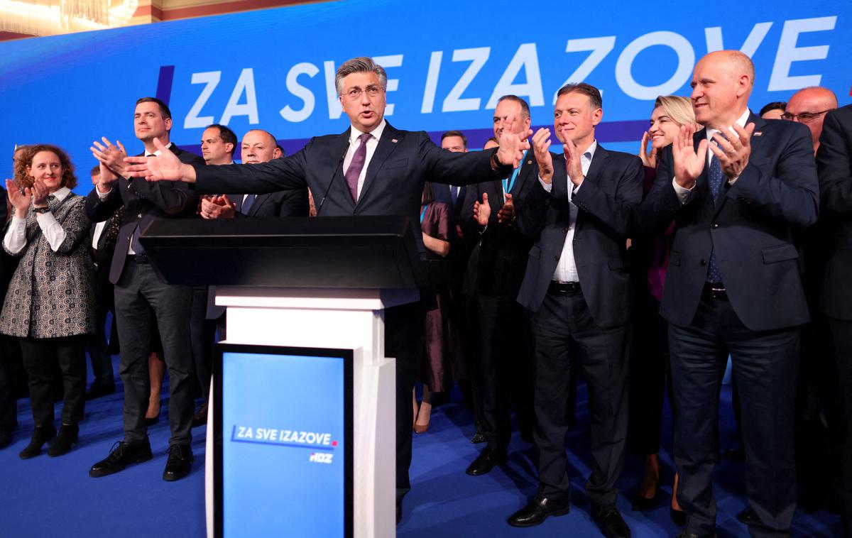 Andrej Plenković | HDZ je na aprilskih parlamentarnih volitvah osvojila 61 poslanskih mandatov, DP pa skupaj s partnerji 14. | Foto Reuters