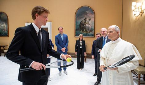 Jannik Sinner obiskal papeža