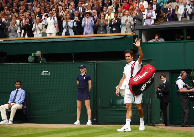 Roger Federer je letošnji zadnji turnir odigral na sveti travi v Wimbledonu. | Foto: Guliverimage/Getty Images