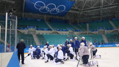 Slovenci preizkusili olimpijski led, kapetan brez pripomb