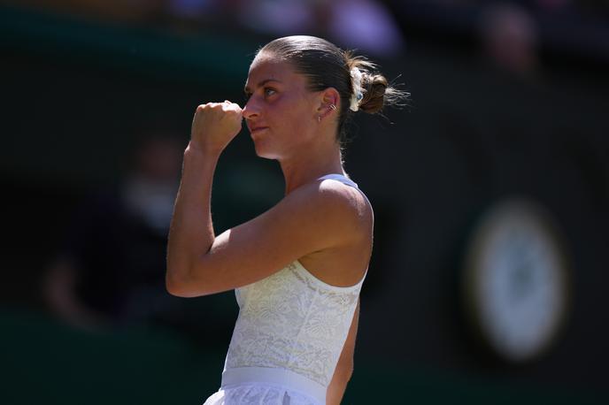 Marta Kostjuk | Marta Kostjuk med nastopom v Wimbledonu, kjer je po uvrstitvi v polfinale spregovorila o Rusiji in odločitvi MOK. | Foto Guliverimage