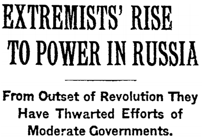 Naslovnica NY Timesa o oktobrski revoluciji | Foto commons.wikimedia.org