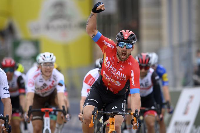 Sonny Colbrelli je dobil današnjo etapo, na dirki pa vodi tudi skupno. | Foto: Guliverimage/Vladimir Fedorenko