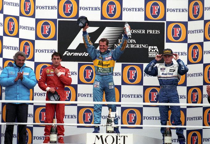 Dirko na Nürburgringu leta 1995 je dobil Schumacher, takrat še voznik Benettona. | Foto: AP / Guliverimage
