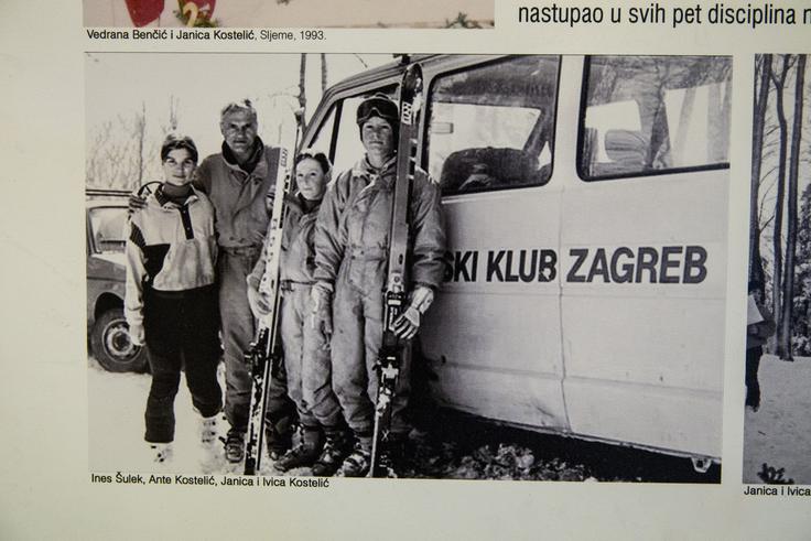 Fotografija z razstave ob stoti obletnici Ski kluba Zagreb: Ivica, Janica in Ante Kostelić v mlajših letih.  | Foto: Ana Kovač