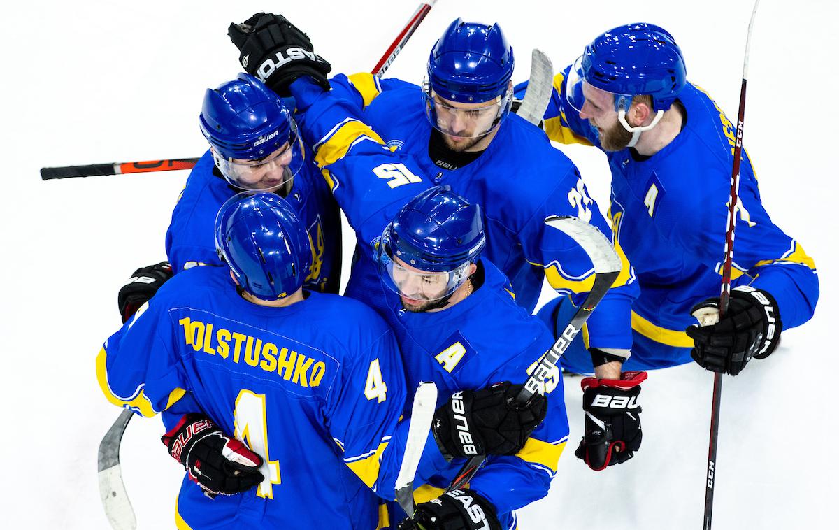 Beat Covid19: Slovenija - Ukrajina | Ukrajinci so se takole veselili prvega gola na tekmi. | Foto Matic Klanšek Velej/Sportida