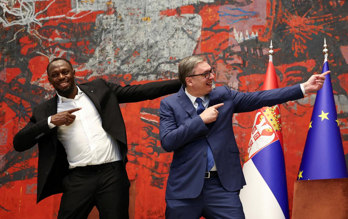 Usain Bolt Aleksandar Vučić | Usain Bolt in Aleksandar Vučić | Foto Reuters