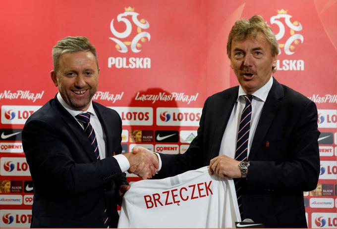 Selektor Jerzy Brzeczek in predsednik poljske nogometne zveze Zbigniew Boniek | Foto: Reuters