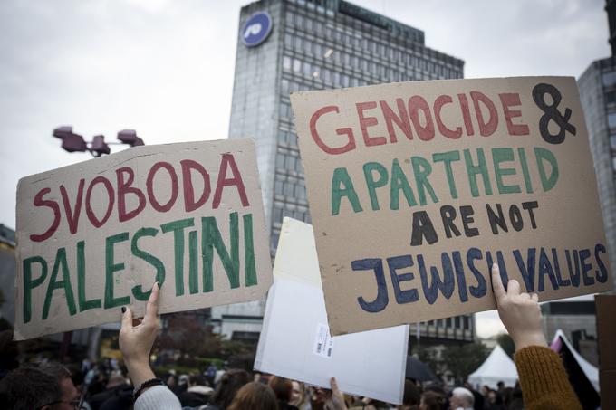 Shod v podporo Palestini | Foto: Bojan Puhek