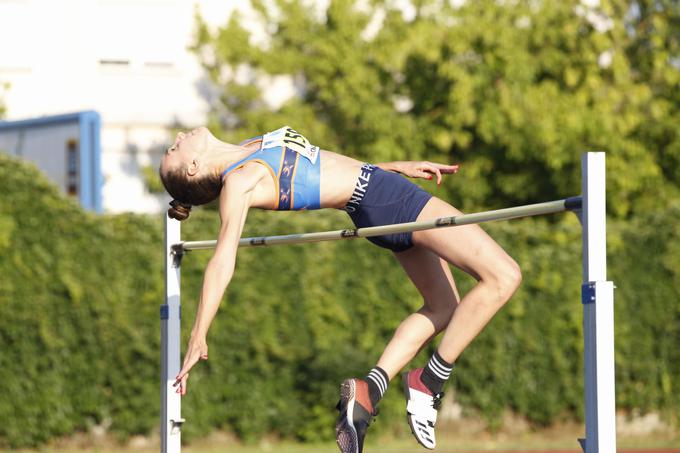 Lia Apostolovski se je na koncu zelo približala svojemu slovenskemu rekordu do 23 let (1,93 m), ki ga želi popraviti v finalu. | Foto: Peter Kastelic/AZS