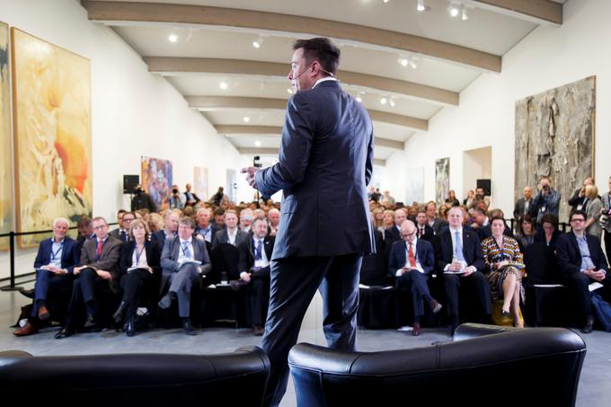 Elon Musk, prvi mož Tesle, na okoljevarstveni konferenci v Oslu. | Foto: Reuters