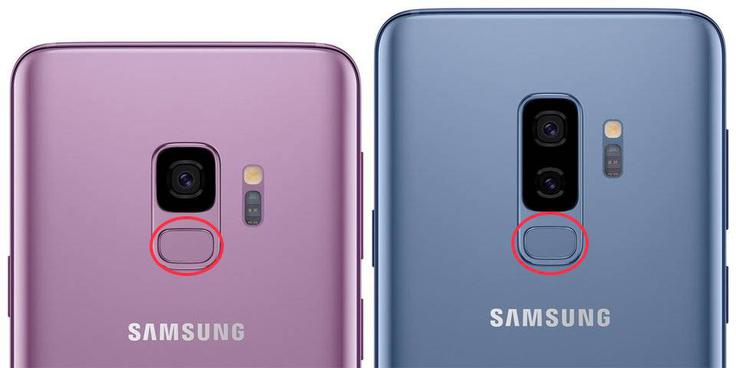 Čitalnik je pri modelih Galaxy S9 in Galaxy S9+ zdaj pod lečo fotoaparata.  | Foto: Samsung
