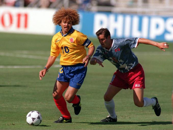 Kolumbijci, pri katerih je osrednjo vlogo igral Carlos Valderrama, so v ZDA prišli z najvišjimi ambicijami, a tam doživeli polom. | Foto: Getty Images