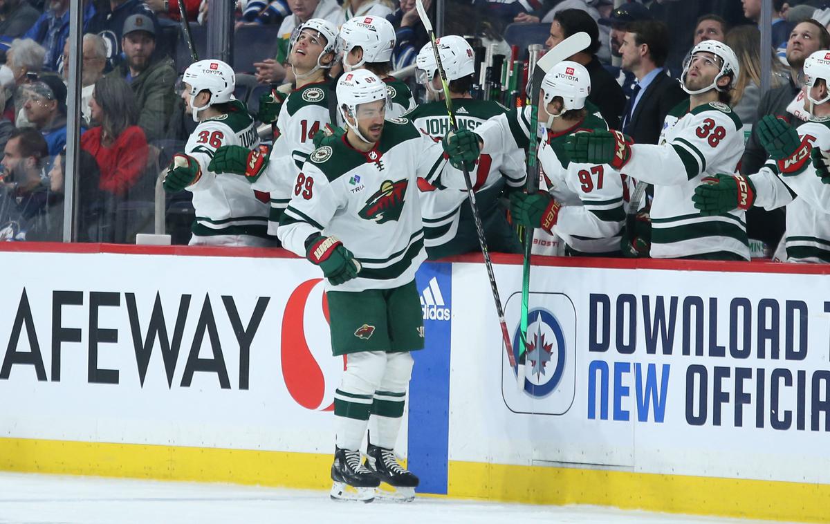 Minnesota Wild Frederick Gaudreau | Hokejisti moštva Minnesota Wild so slavili s 4:2. | Foto Reuters