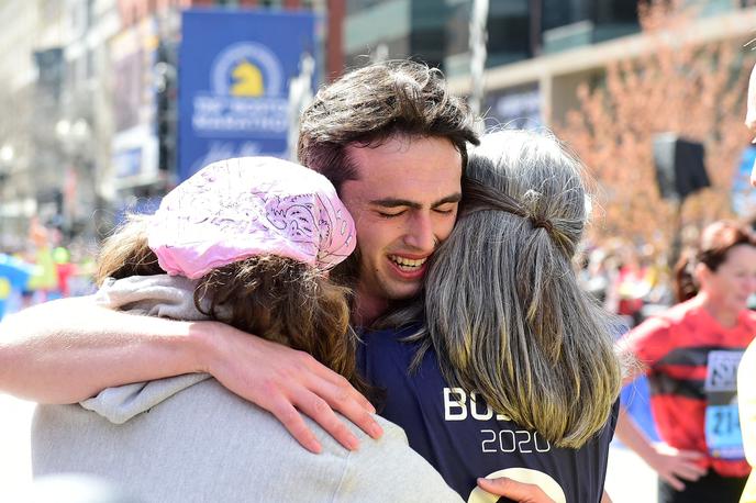 Henry Richard Bostonski maraton 2022 | Američan Henry Richard je v spomin na svojega mlajšega brata, ki je leta 2013 umrl v bombnem napadu v Bostonu, pretekel bostonski maraton.  | Foto Guliverimage