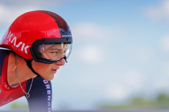 Joshua Tarling | Zmage na uvodnem kronometru letošnje dirke O Gran Camino se je veselil aktualni britanski in evropski prvak v vožnji na čas Joshua Tarling. | Foto Guliverimage