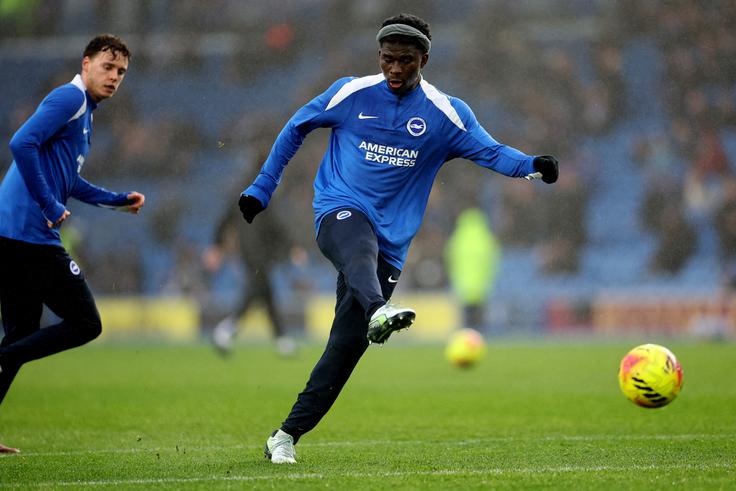 Carlos Baleba je trenutno z reprezentanco Kameruna na afriškem pokalu narodov. | Foto: Reuters