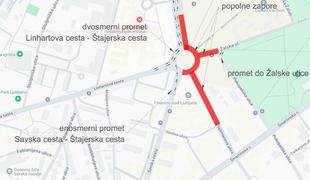 Pozor, spremembe prometa v krožišču Žale